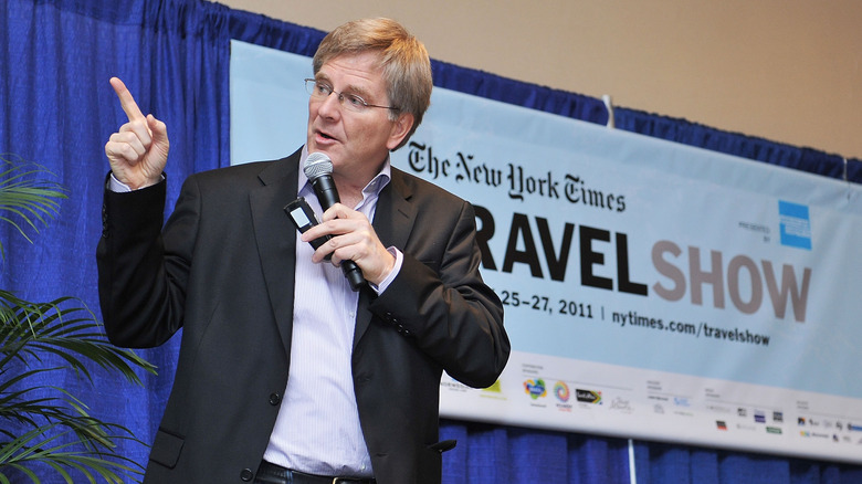 Rick Steves speaking at an event in 2011