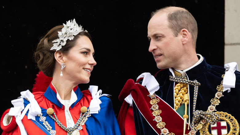 William and Catherine during the Coronation ceremonies