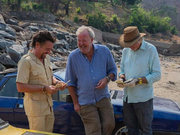 Richard Hammond, Jeremy Clarkson and James May in the final ‘Grand Tour’ (Prime Video)