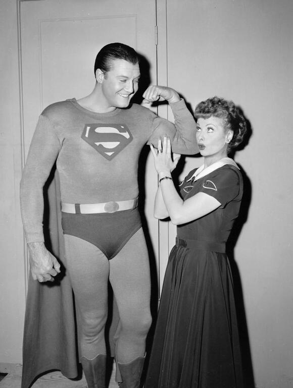 Publicity shot from the “Lucy Meets Superman” episode of I Love Lucy ©CBS/courtesy MovieStillsDB.com