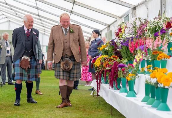 King Charles at the Royal Horticultural Society of Aberdeen Flower Show