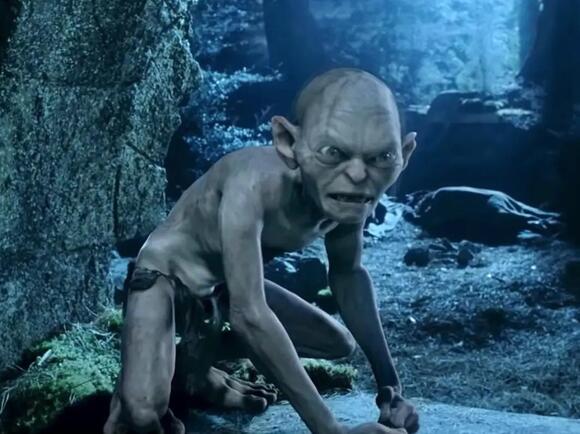 Andy Serkis as Gollum in 'The Lord of the Rings.'