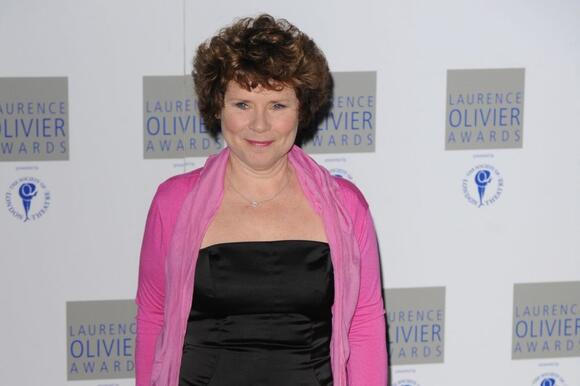 Imelda Staunton attends the Laurence Olivier Awards at Grosvenor Hotel in London in 2010