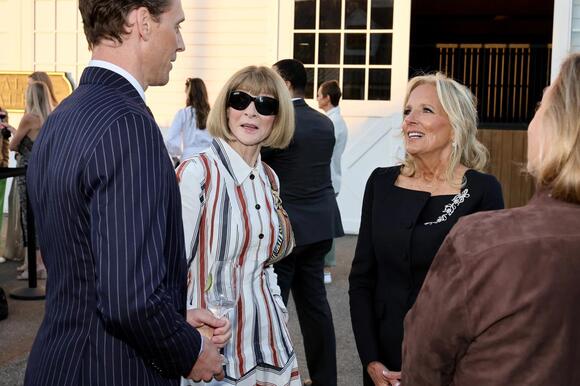 Tom Hiddleston and Jill Biden at Ralph Lauren fashion show