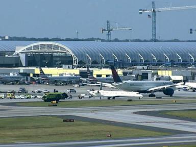 Scene at Atlanta airport post-accident