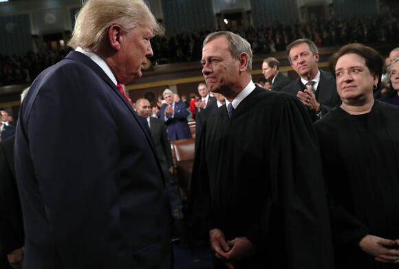 Roberts with Trump