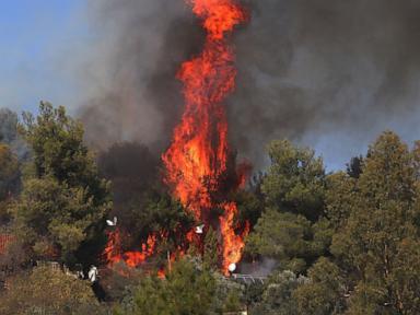 Fire from projectiles fired from south Lebanon