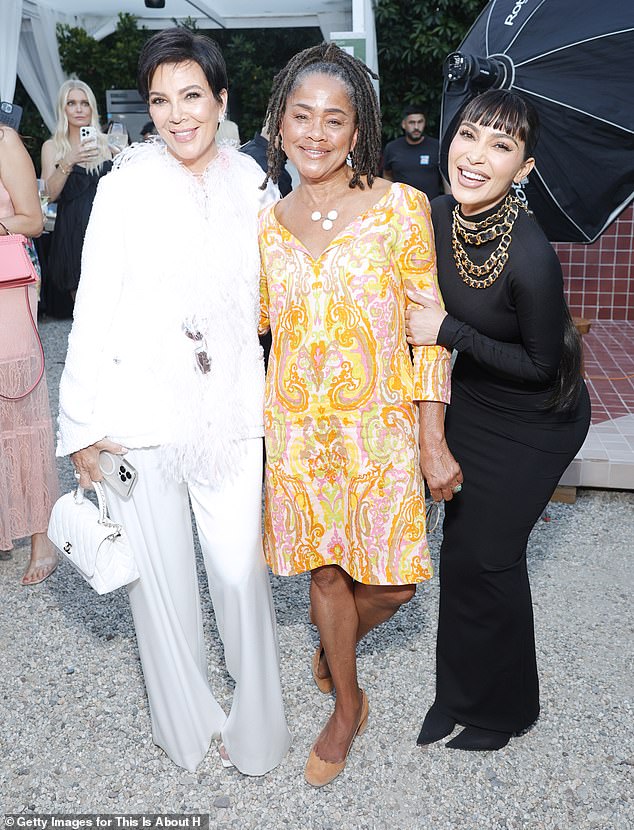 Doria last year with power-mother Kris Jenner and her A-list daughter Kim Kardashian at a charity event