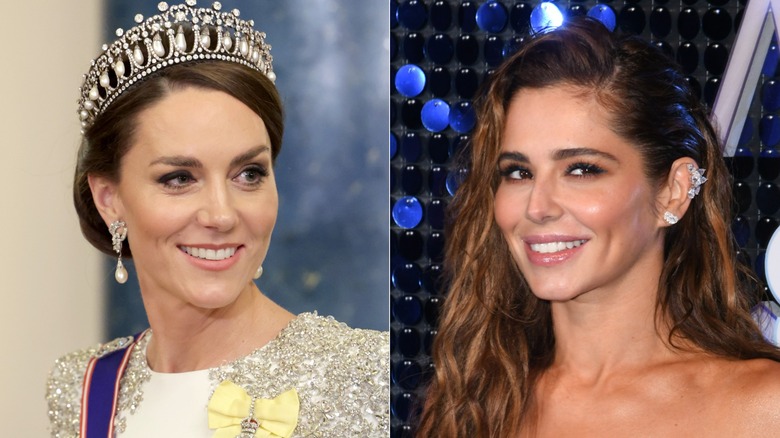 Kate Middleton smiling & Cheryl Cole smiling