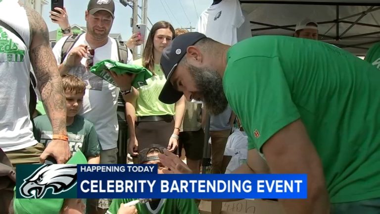 Jason Kelce hosts annual celebrity bartending fundraiser at The Ocean Drive in Sea Isle City